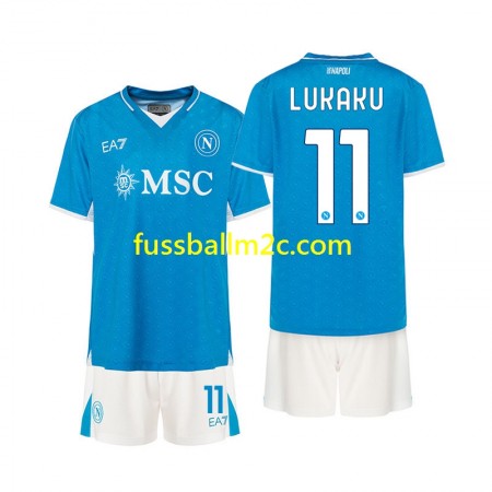 Fußballtrikots SSC Neapel Lukaku 11 Kinder Heim Trikotsatz 2024-2025 Fußballtrikots SSC Neapel Lukaku 11 Kinder Heim Trikotsatz 2024-2025